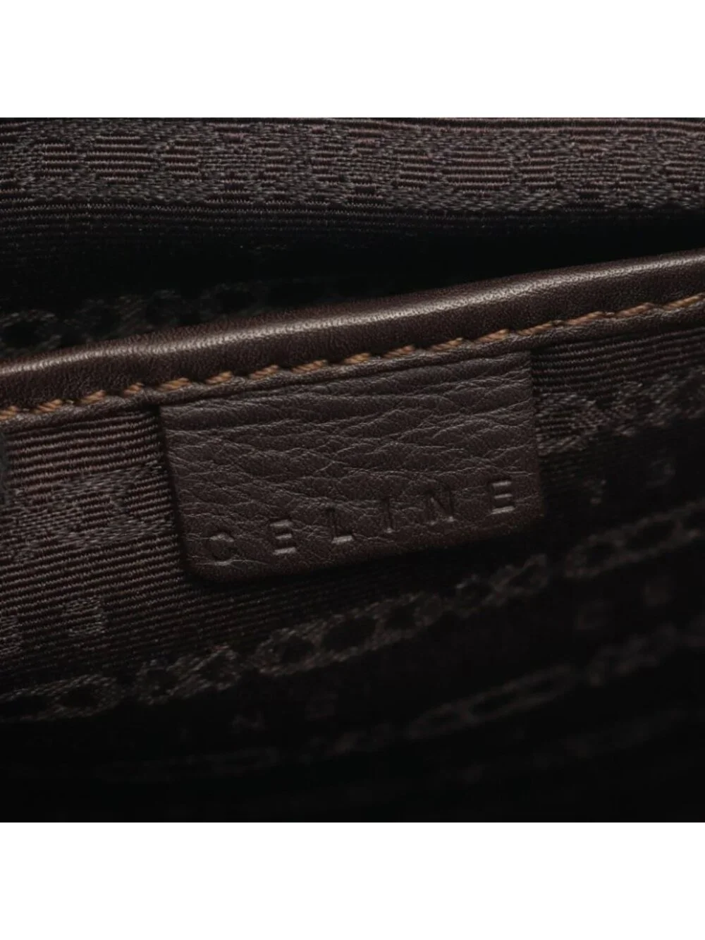 Celine Handbag Boogie Bag Dark Brown Leather